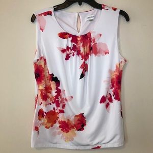 Floral Sleeveless Calvin Klein Blouse